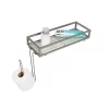 Honey-Can-Do Over-The-Toilet Paper And Storage Tray Silver