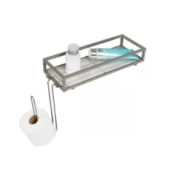 Honey-Can-Do Over-The-Toilet Paper And Storage Tray Silver