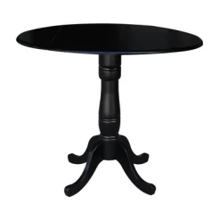 Davidson Round Dual Drop Leaf Pedestal Table Black - International Concepts 22 Davidson Round Dual Drop Leaf Pedestal Table Black - International Concepts -Cozy Living Deals Store GUEST 8d048aca 269a 4b48 b65f 9bfe189b548a