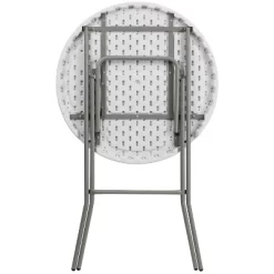 Emma And Oliver 2.6-Foot Round Granite White Plastic Bar Height Folding Event Table -Cozy Living Deals Store GUEST 8d3695ca 5c62 4a6b 829f dbd207836261