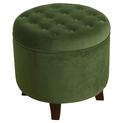Large Round Button Tufted Storage Ottoman - HomePop 8 Large Round Button Tufted Storage Ottoman - HomePop - Image 8