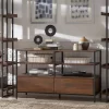 Felicia Rustic Industrial Metal/Wood TV Stand Console Table - Inspire Q