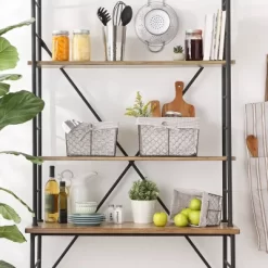 Design Imports Set Of 3 Rustic Bronze Chicken Wire Stone And White Gingham Check Liner Baskets -Cozy Living Deals Store GUEST 8e324e9e dd68 4424 8e7a 0a887c528f3a