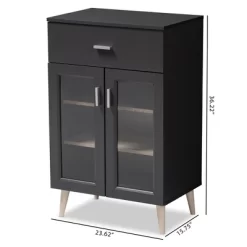 Jonas Oak Finished Kitchen Cabinet Gray/Brown - Baxton Studio -Cozy Living Deals Store GUEST 8e4a30fc 79e6 40b1 9c46 1db6f6cc7532