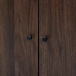 Rossin Walnut Finished 2 Door Wood Entryway Shoe Storage Cabinet With Open Shelf Brown - Baxton Studio -Cozy Living Deals Store GUEST 8ee59587 53e6 4df1 9893 a43b1ada59ec