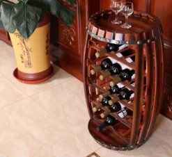 Vintiquewise Rustic Barrel Shaped Wooden Wine Rack For 23 Bottles 8 Vintiquewise Rustic Barrel Shaped Wooden Wine Rack For 23 Bottles -Cozy Living Deals Store GUEST 8f64d8d4 bd1b 432e aecc e198c52b4a7b