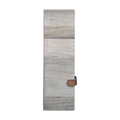 Single Bottle Rustic White Wood Wall Mount Wine Rack - Foreside Home & Garden 2 Single Bottle Rustic White Wood Wall Mount Wine Rack - Foreside Home & Garden - Image 2