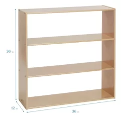 ECR4Kids Streamline 3-Shelf Storage Cabinet, 36in, Double-Sided