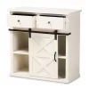 Nadia Wood And Metal 2 Door Sideboard Buffet White/Black - Baxton Studio