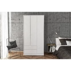 Denmark 3 Door And 2 Drawer Wardrobe White - Polifurniture -Cozy Living Deals Store GUEST 911a0376 1470 4061 b90b 71150e34235f