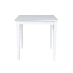 Solid Wood 30 " Square Dining Height Table White - International Concepts