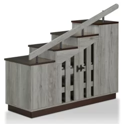 Barstead Wood Staircase Shoe Cabinet In Gray Oak - Furniture Of America -Cozy Living Deals Store GUEST 923e1efb a804 42be 9d46 6716e7d02b68