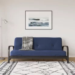 Full Axton Metal Arm Futon Frame With Mattress - Room & Joy -Cozy Living Deals Store GUEST 9266b347 bba4 4602 b874 619958f3afe5