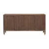 Ryker Mid-Century Modern 4 Door Storage Credenza/Sideboard Dark Brown - Treasure Trove