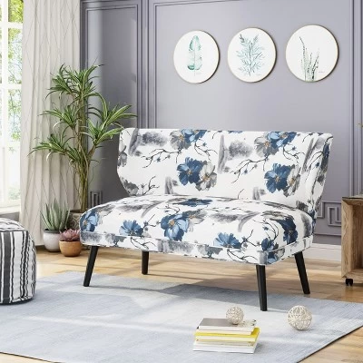 Desdemona Modern Farmhouse Settee Blue - Christopher Knight Home 1 Desdemona Modern Farmhouse Settee Blue - Christopher Knight Home