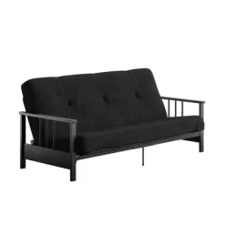 Full Anders Metal Arm Futon With 6" Microfiber Mattress - Room & Joy -Cozy Living Deals Store GUEST 934d9ab6 7319 47d8 8dd1 82a0b3b64ef4