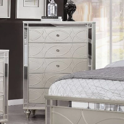 2pc La Mesa Bed And Chest Set Silver - HOMES: Inside + Out 5 2pc La Mesa Bed And Chest Set Silver - HOMES: Inside + Out - Image 5