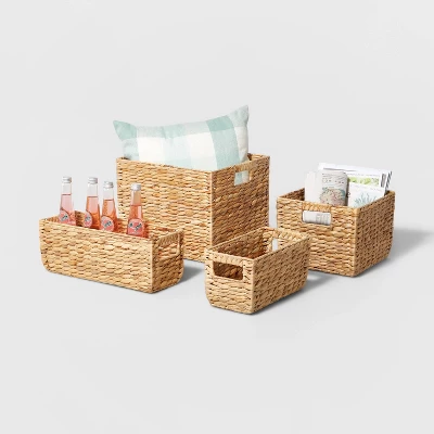 Woven Water Hyacinth Milk Crate - Brightroom™ 3 Woven Water Hyacinth Milk Crate - Brightroom™ - Image 3