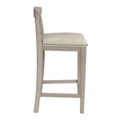 Set Of 2 26" Bayview NonSwivel Counter Height Barstool White/Silver - Hillsdale Furniture -Cozy Living Deals Store GUEST 93b0a138 63bf 4b15 bfb8 b96dbea7d505