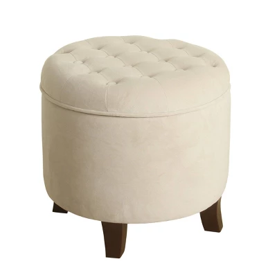 Large Round Button Tufted Storage Ottoman - HomePop 12 Large Round Button Tufted Storage Ottoman - HomePop - Image 12
