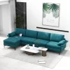 Costway Modern Modular L-shaped Sectional Sofa W/ Reversible Chaise & 4 USB Ports