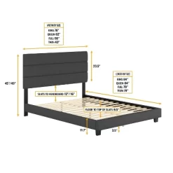Marino Linen Channel Upholstered Platform Bed - Eco Dream -Cozy Living Deals Store GUEST 941bf741 6106 4dfa a7aa 7fb7ba617b10