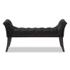 Chandelle Luxe And Contemporary Velvet Upholstered Bench Black - Baxton Studio