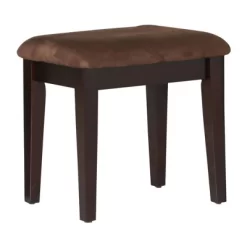 Wooden Vanity Table With 3 Panel Mirror And Padded Stool Brown - Benzara -Cozy Living Deals Store GUEST 94a05aff 6514 4bd0 9d3a 5a98f7f83ba2