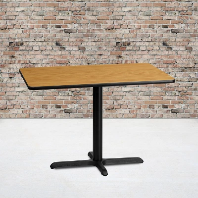 Emma And Oliver 30"x42" Rectangular Natural Laminate Table Top With 23.5"x29.5" Base 1 Emma And Oliver 30"x42" Rectangular Natural Laminate Table Top With 23.5"x29.5" Base