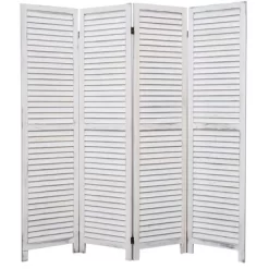 Legacy Decor Room Divider Full Length Wood Shutters Louver