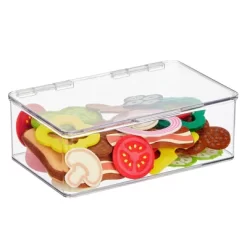 MDesign Plastic Stackable Toy/Game Storage Bin Box - Hinged Lid - 4 Pack -Cozy Living Deals Store GUEST 95212631 2fae 43c4 be67 014afa553371