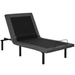 HOMCOM Twin XL Adjustable Bed Frame, Ergonomic Zero Gravity Power Bed Base With Head And Foot Incline, Memory, And Wireless Remote, Gray -Cozy Living Deals Store GUEST 954f497a 0951 42a7 a528 bce37b3b33ea