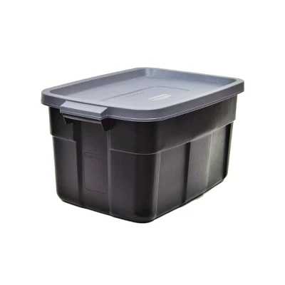 Rubbermaid Roughneck Tote 31 Gallon Stackable Storage Container W/ Stay Tight Lid & Easy Carry Handles, 3 Pack 6 Rubbermaid Roughneck Tote 31 Gallon Stackable Storage Container W/ Stay Tight Lid & Easy Carry Handles, 3 Pack - Image 6