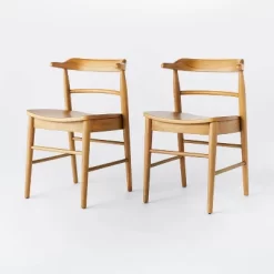 2pk Kaysville Curved Back Wood Dining Chair - Threshold™ Designed With Studio McGee 17 2pk Kaysville Curved Back Wood Dining Chair - Threshold™ Designed With Studio McGee -Cozy Living Deals Store GUEST 96181127 0bb6 41a1 999c 8f5d44c53b74