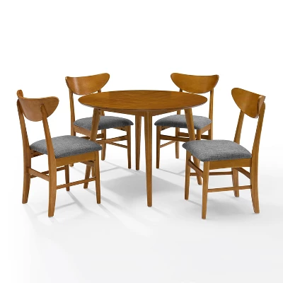 5pc Landon Round Dining Set With Wood Chairs - Crosley 5 5pc Landon Round Dining Set With Wood Chairs - Crosley - Image 5