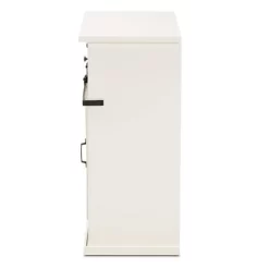 Nadia Wood And Metal 2 Door Sideboard Buffet White/Black - Baxton Studio -Cozy Living Deals Store GUEST 96307173 33ea 41d7 a44a ed30ff42726b