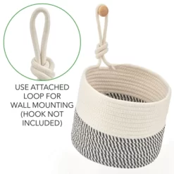 MDesign Woven Cotton Rope Bathroom Basket With Tie Handle, Set Of 2 -Cozy Living Deals Store GUEST 9633c021 09b6 42c5 b18d ad666839ac4f
