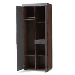 7 Shelf Wardrobe Rikke Two-Tone Wood Storage Cabinet Brown - Baxton Studio -Cozy Living Deals Store GUEST 965550c2 a50b 4e67 9494 0db909004e44