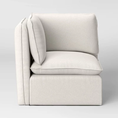 Haven French Seam Modular Sectional Sofa Cream (Corner Piece) - Threshold™ 2 Haven French Seam Modular Sectional Sofa Cream (Corner Piece) - Threshold™ - Image 2