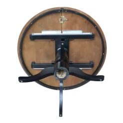 36" Round Top Pedestal Extendable Dining Table With 12" Drop Leaf Black/Red - International Concepts -Cozy Living Deals Store GUEST 96f5ed16 4c08 42e4 8729 35826260858d