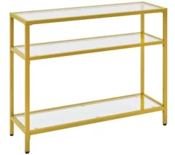 Yaheetech 3-layer Console Table Tempered Glass Porch Table -Cozy Living Deals Store GUEST 9885a398 2473 4661 965d 3c7f8273b154