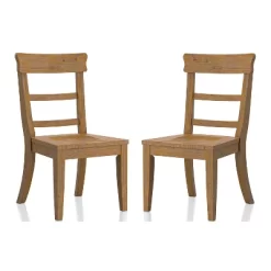 2pk Strasbourg Rustic Ladder Back Side Chairs - HOMES: Inside + Out 13 2pk Strasbourg Rustic Ladder Back Side Chairs - HOMES: Inside + Out -Cozy Living Deals Store GUEST 98eaf699 6d69 458e 8314 a236ac613b81