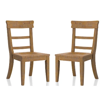 2pk Strasbourg Rustic Ladder Back Side Chairs - HOMES: Inside + Out 7 2pk Strasbourg Rustic Ladder Back Side Chairs - HOMES: Inside + Out - Image 7