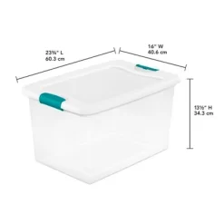 Sterilite 64 Quart Latching Clear Plastic Storage Organizer Tote Container Bin Box, 6 Pack & Medium Clip Boxes For Organization And Storage, 4 Pack -Cozy Living Deals Store GUEST 99320398 8f2c 4aa5 9b06 209a251343dd 1