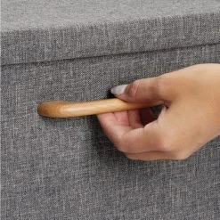 MDesign Soft Textured Fabric Home Storage Organizer Box, 2 Pack -Cozy Living Deals Store GUEST 99b4b6be f60d 4eec 82f4 3c0b7ae5113b