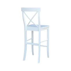30" X-Back Counter Height Barstool White - International Concepts -Cozy Living Deals Store GUEST 99b53448 3f3f 4f52 ab65 8d5cbe36e59f