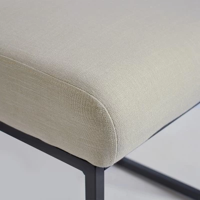 Set Of 2 Mason 25" Contemporary Armless Upholstered Fabric With Black Metal Sled Legs Counter Height Barstools-The Pop Maison 7 Set Of 2 Mason 25" Contemporary Armless Upholstered Fabric With Black Metal Sled Legs Counter Height Barstools-The Pop Maison - Image 7