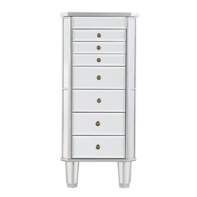 Aislin Jewelry Armoire Mirror/Silver - Powell Company 2 Aislin Jewelry Armoire Mirror/Silver - Powell Company - Image 2