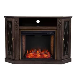 Stonstian Fireplace With Media Storage Brown/Gold - Aiden Lane -Cozy Living Deals Store GUEST 9acf6796 6ba6 45e1 ba08 092176fe2d06
