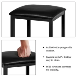 3 Piece Counter Height Dining Set Faux Marble Table 2 Chairs Kitchen Bar -Cozy Living Deals Store GUEST 9b243c1e 7ba2 4285 b243 52babfde6698